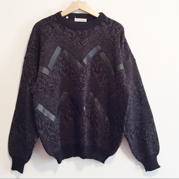 Vintage Sweaters - Vintage oversized Italian crew neck dad sweater